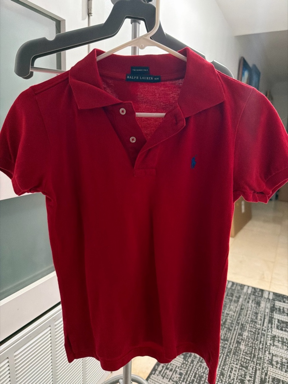 Ralph Lauren Kids Red Polo with Blue Logo